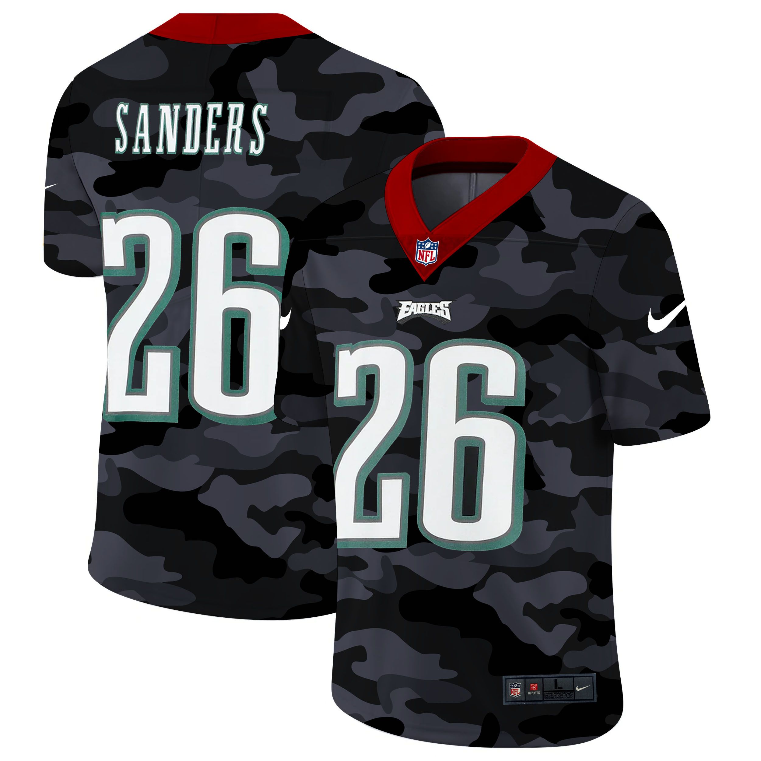 Men Philadelphia Eagles #26 Sanders 2020 Nike Camo Salute to Service Limited NFL Jerseys->philadelphia eagles->NFL Jersey